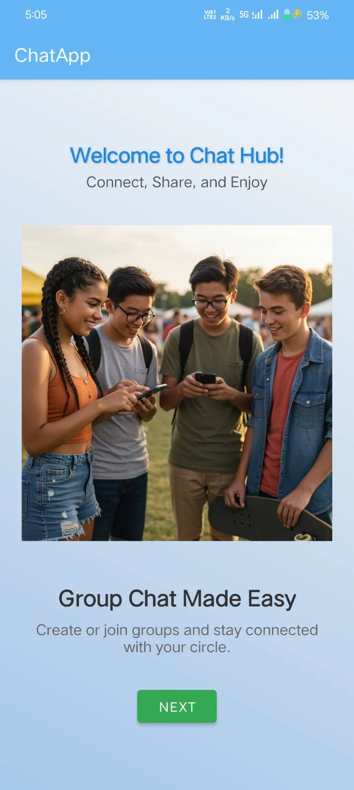 ChatApp brand identity and UI concept designed by Sudhanshu Kumar